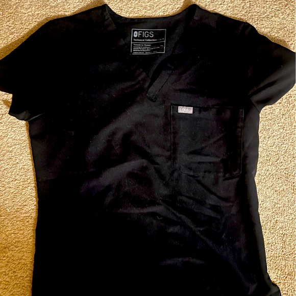 Figs technical collection caterina scrub top black XS/ P - Picture 2 of 4